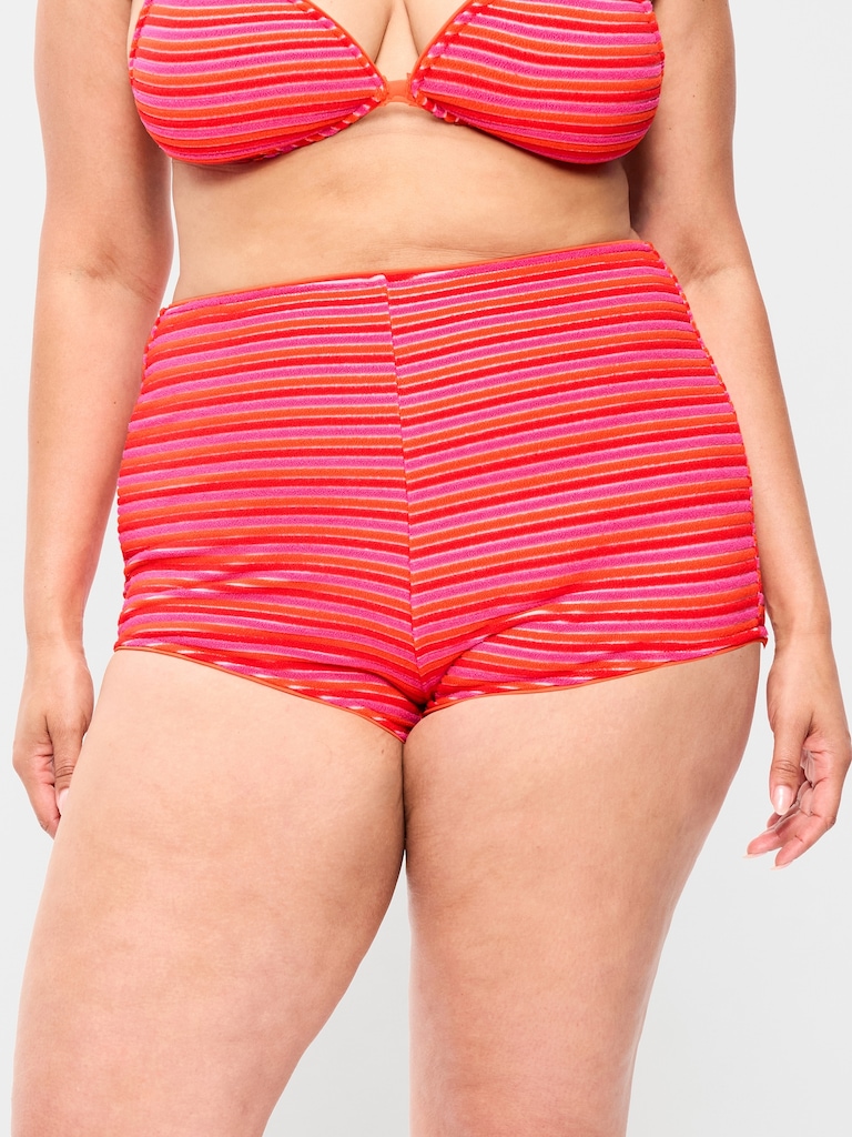 Short court de maillot de bain rétro à taille haute