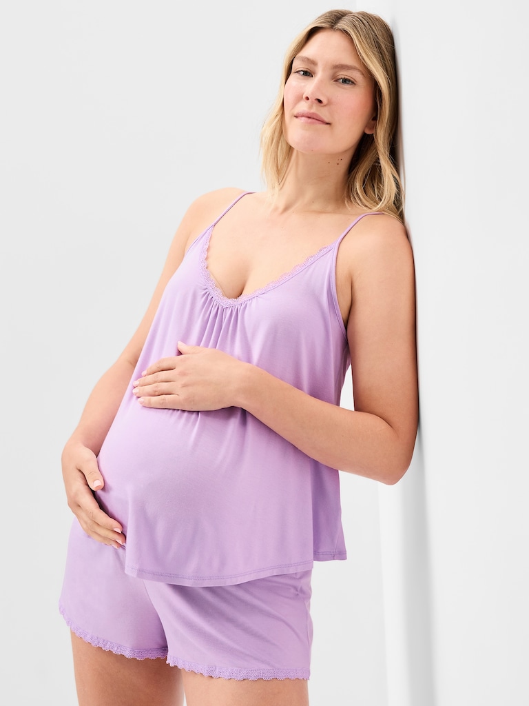 Maternity Jersey Pajama Short Set