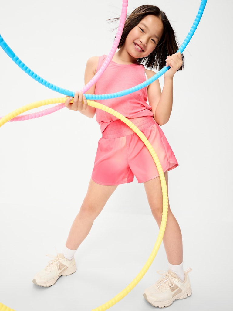 High-Waisted Dolphin-Hem Run Shorts for Girls