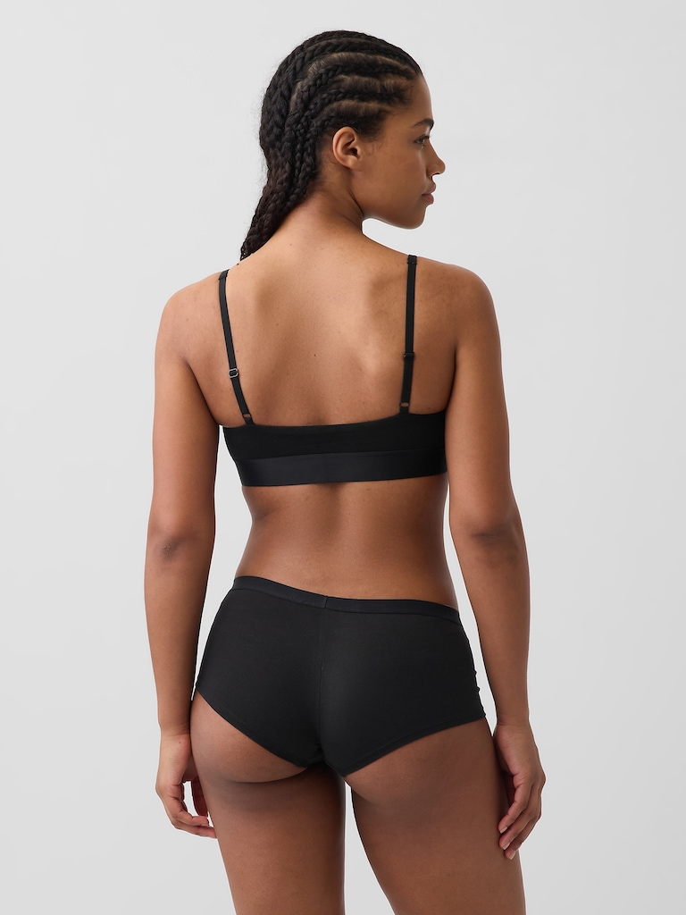Organic Stretch Cotton Logo Bralette