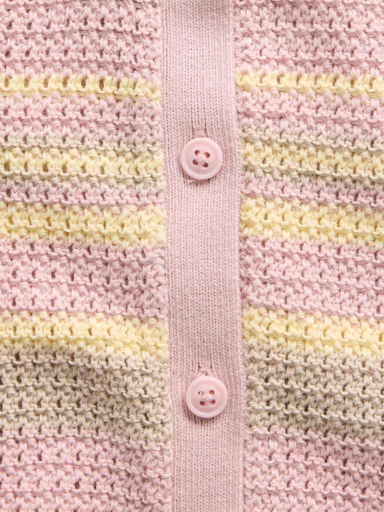 Baby Crochet Stripe Vest Outfit Set