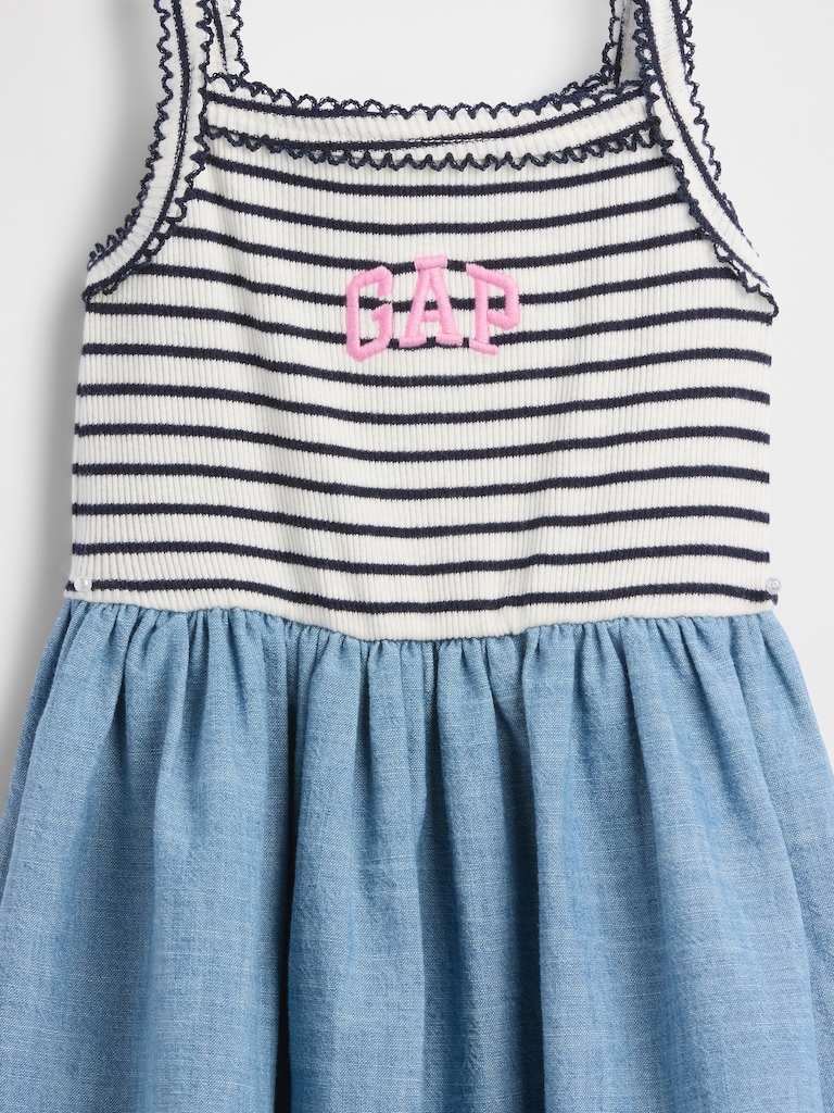 Baby & Toddler Mixed Media Apron Dress
