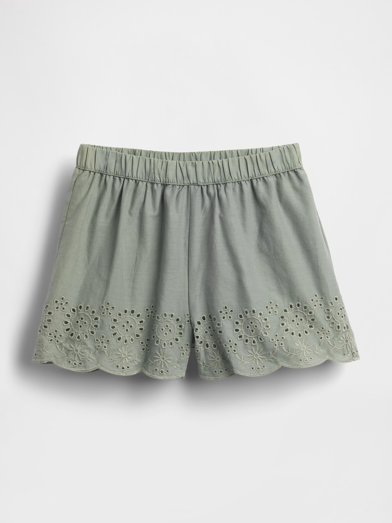Baby & Toddler Eyelet Hem Pull-On Shorts