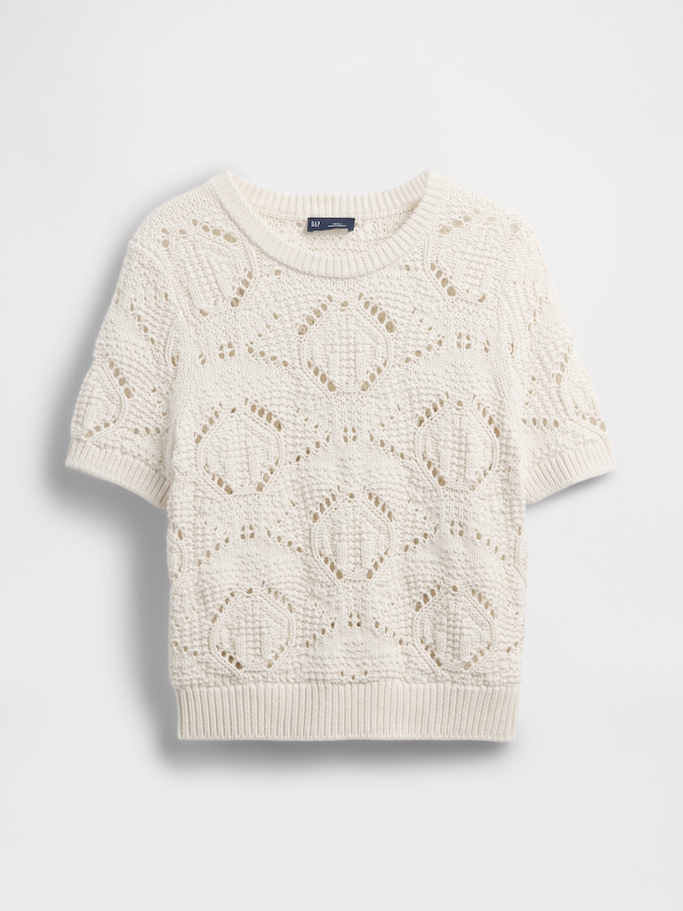 100% Cotton Crochet Sweater
