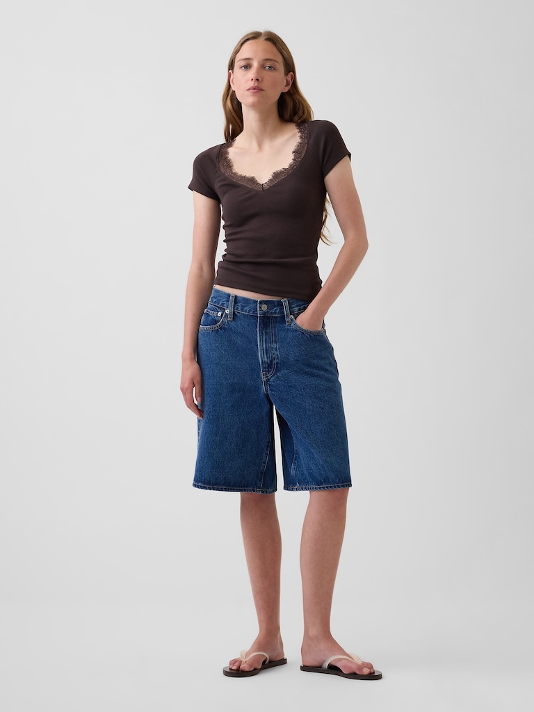 Modern Lace-Trim Top