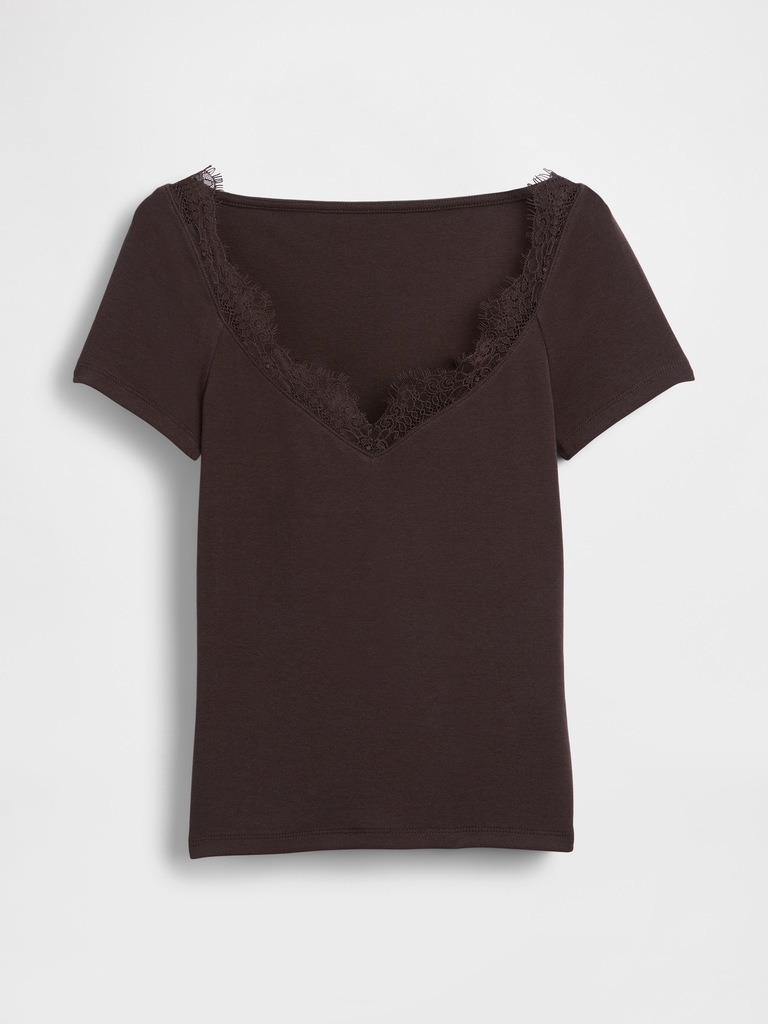 Modern Lace-Trim Top