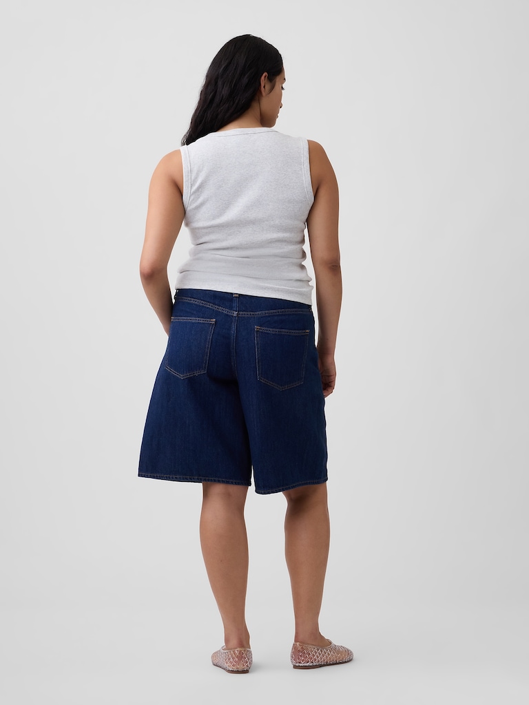 11" Low Slung SuperSoft Longline Denim Shorts