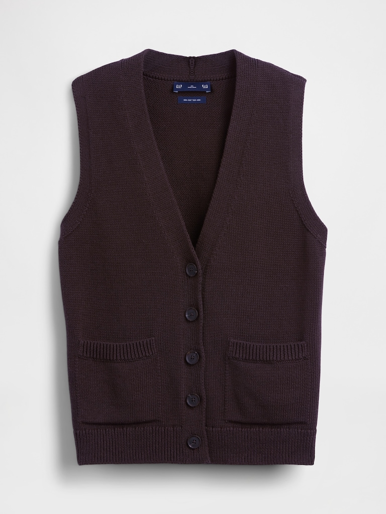 100% Cotton Pocket Sweater Vest