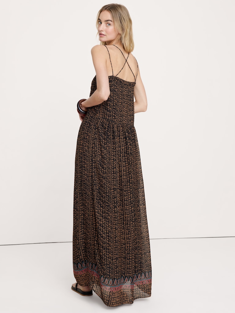 Georgette Strappy Maxi Dress