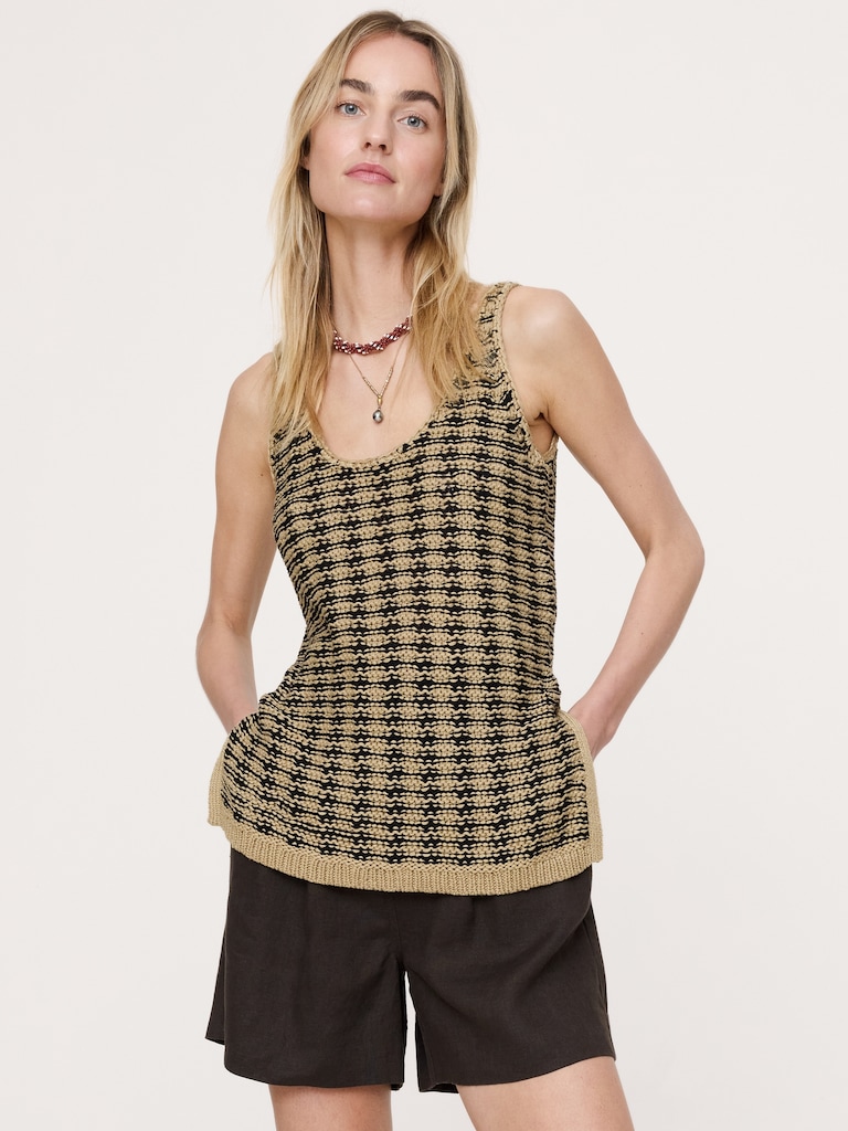 Coastal Cotton Scoop-Neck Sweater Tunic