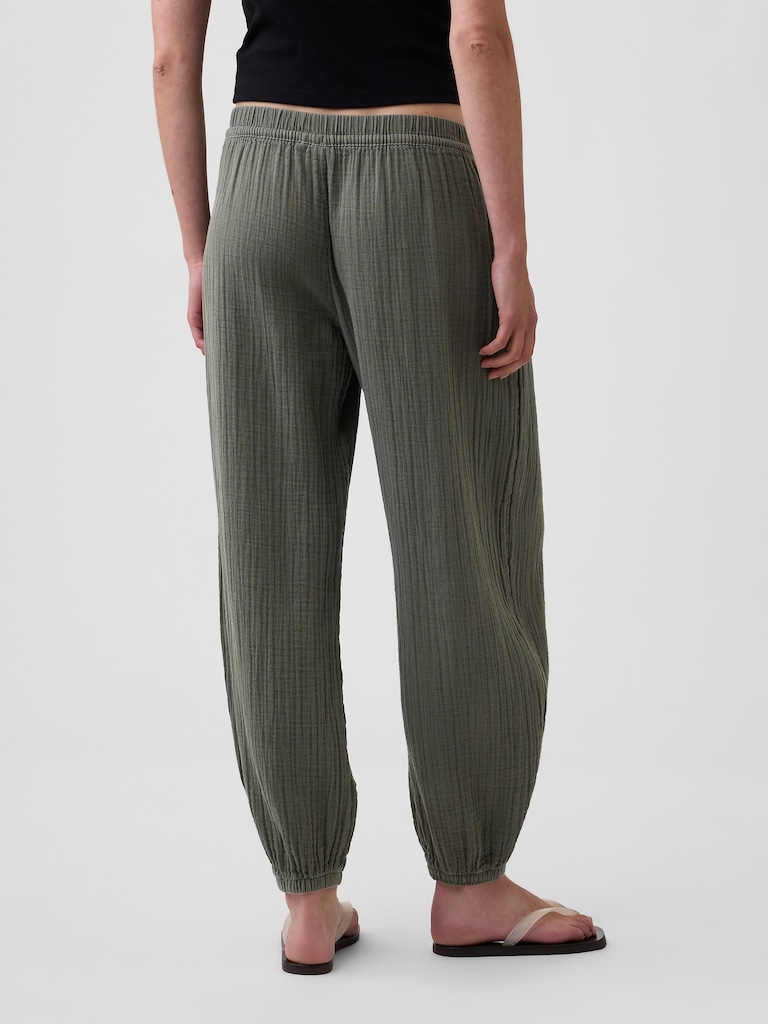 Cotton Gauze Easy Joggers