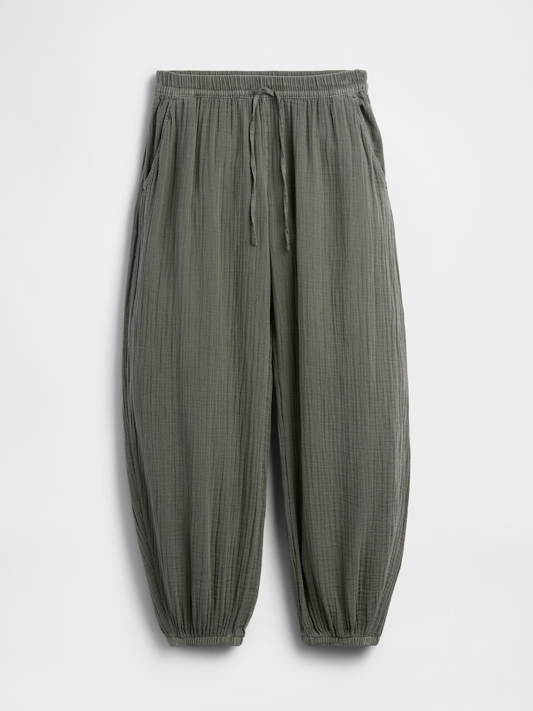 Cotton Gauze Easy Joggers