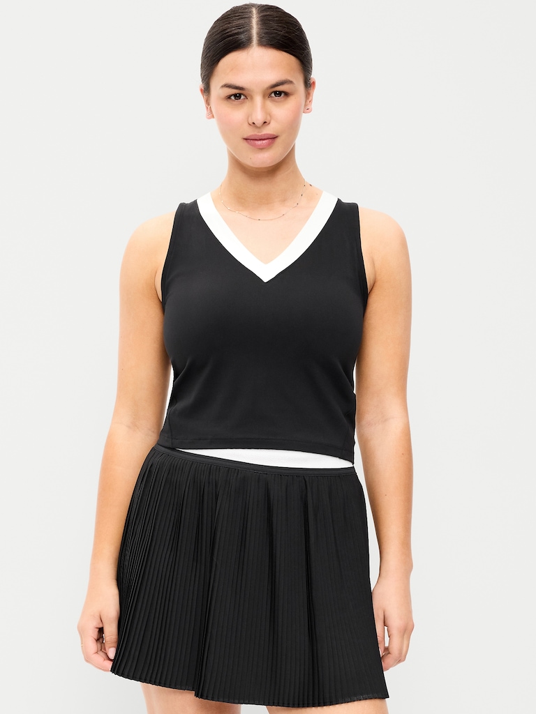 StudioSmooth Cropped Tennis Tank Top