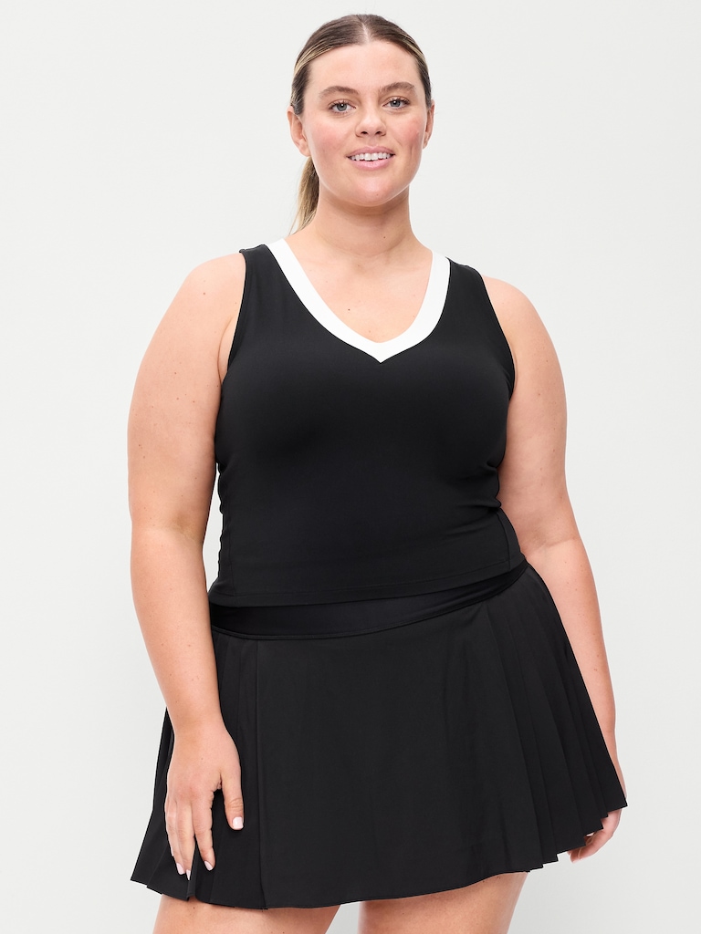 StudioSmooth Cropped Tennis Tank Top
