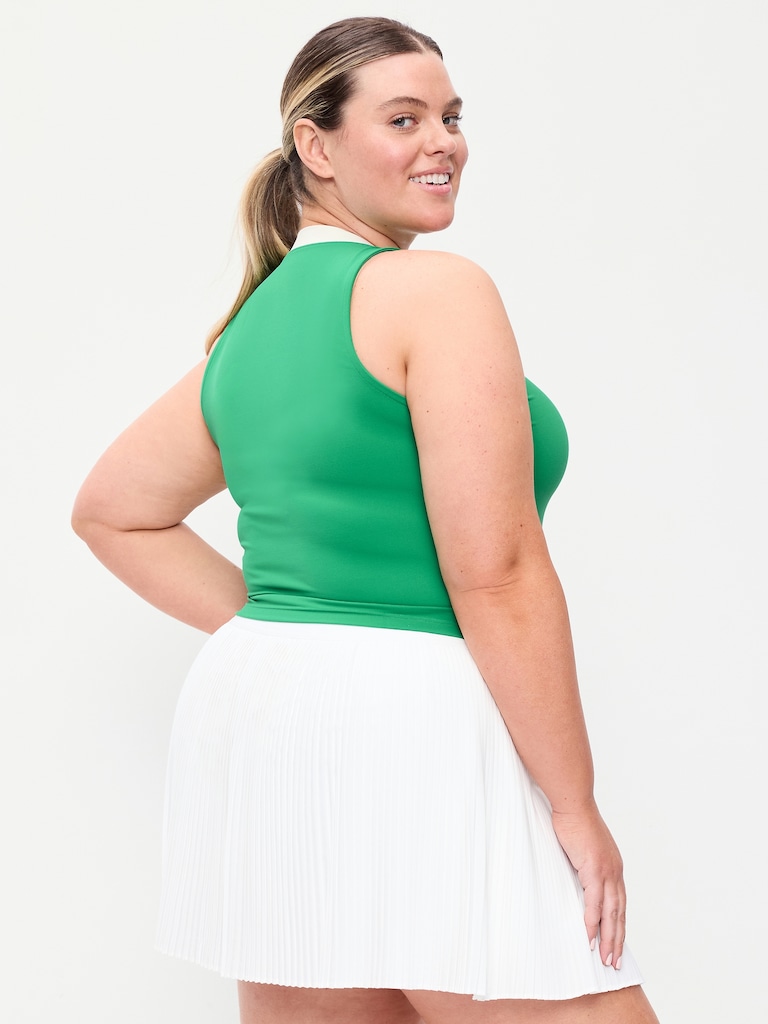StudioSmooth Cropped Tennis Tank Top