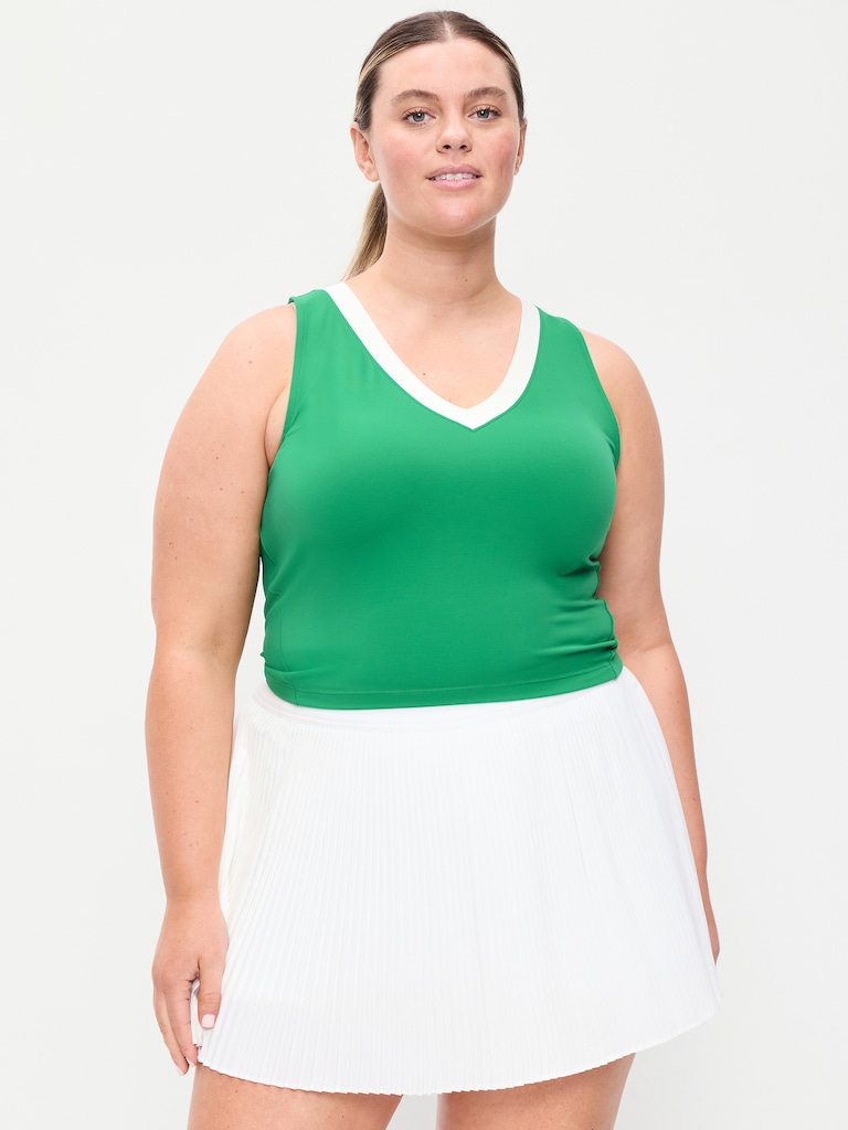 StudioSmooth Cropped Tennis Tank Top