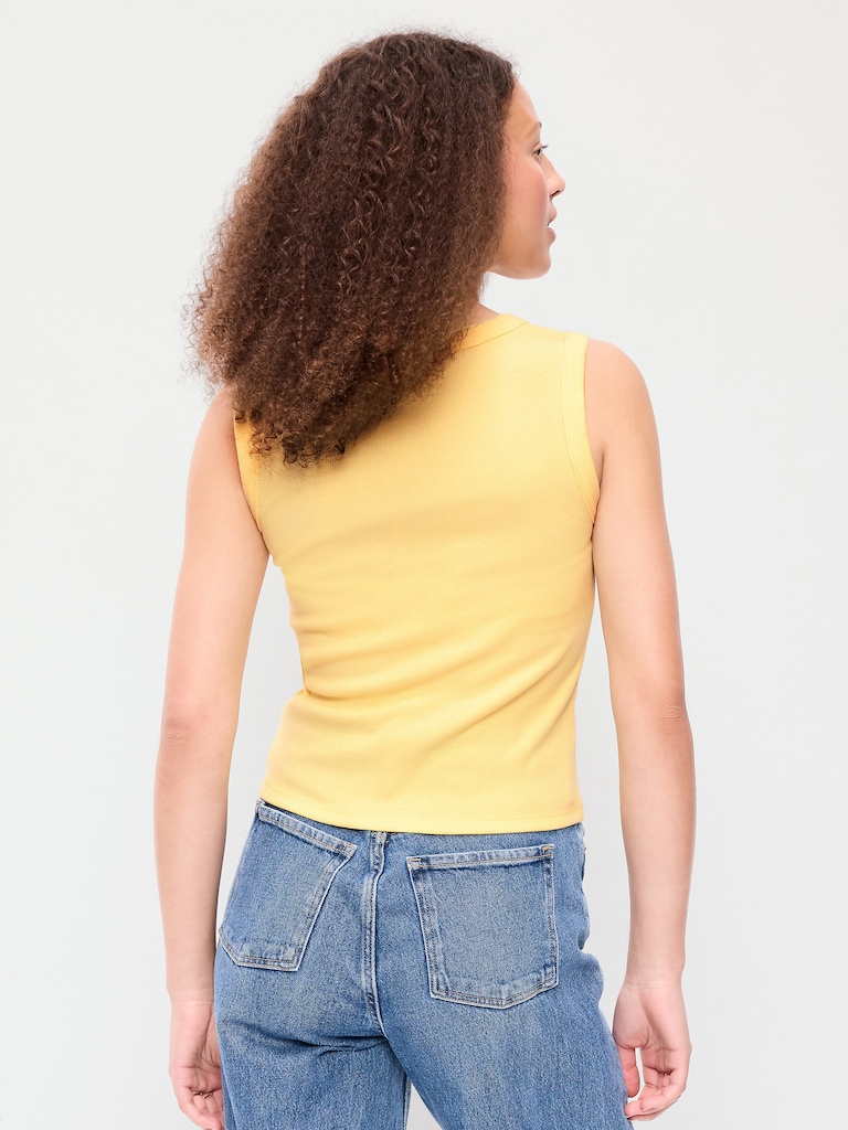 Camisole courte moulante à encolure en V