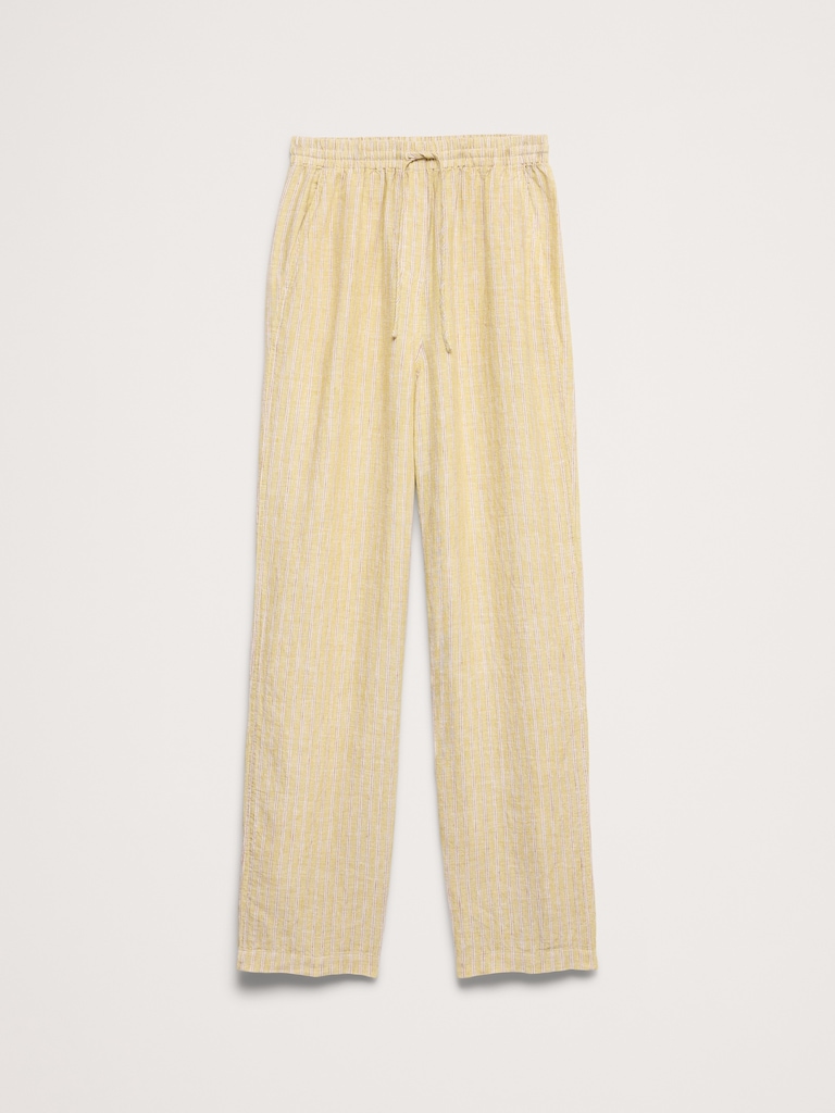 The Getaway Straight-Leg Pull-On Pant in Linen