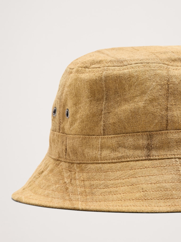 Textured Ramie-Cotton Bucket Hat