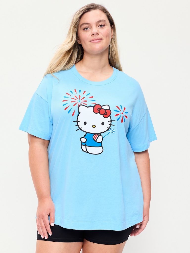 Hello Kitty® Oversized Graphic Tunic T-Shirt