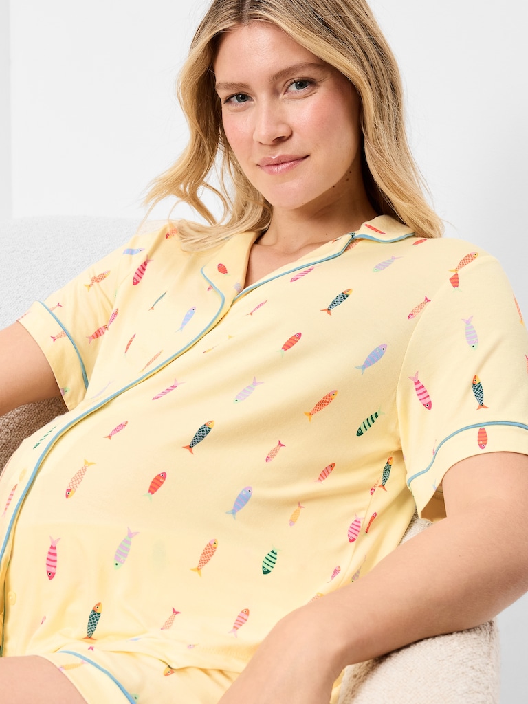 Pyjama court classique de maternité