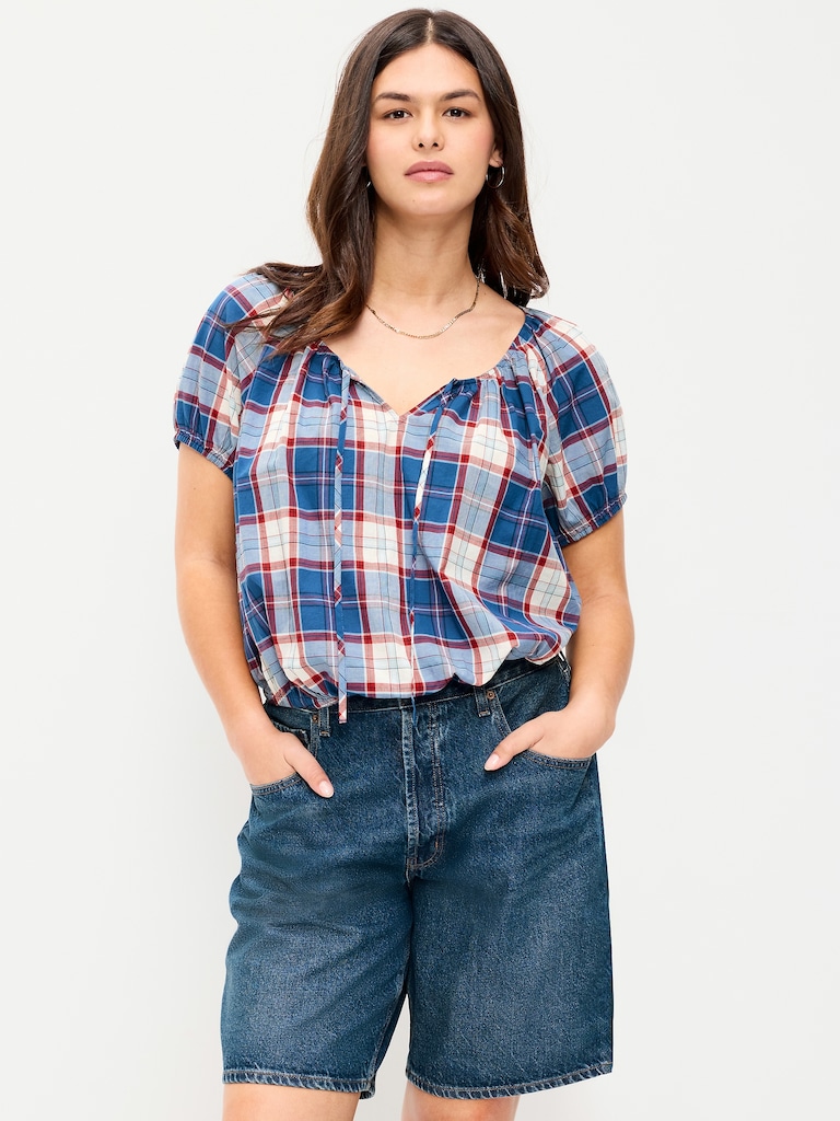 Short-Sleeve Bubble Top