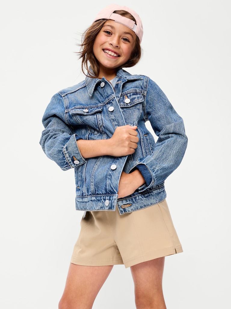 High-Waisted StretchTech Performance Shorts for Girls