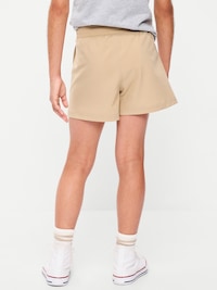 High-Waisted StretchTech Performance Shorts for Girls