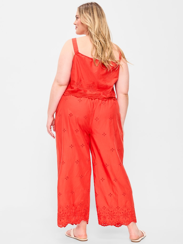 High-Waisted Cut Out Wide-Leg Pant