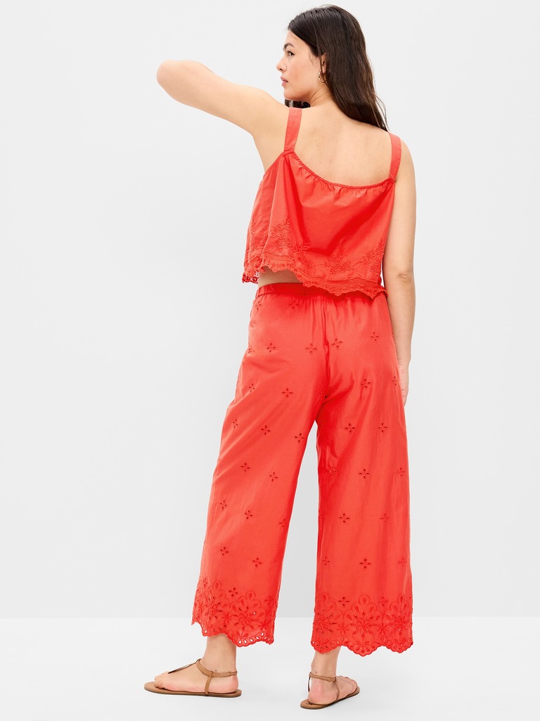 High-Waisted Cut Out Wide-Leg Pant