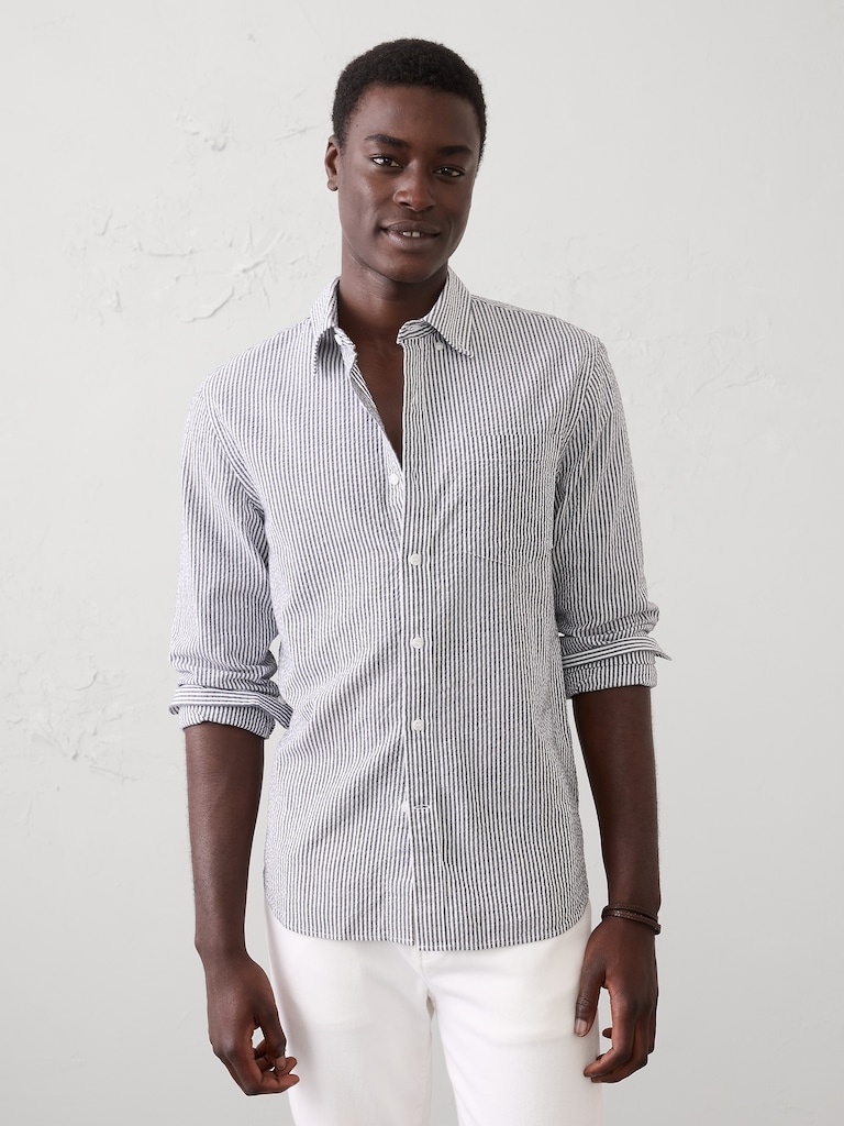 Standard-Fit Seersucker Shirt