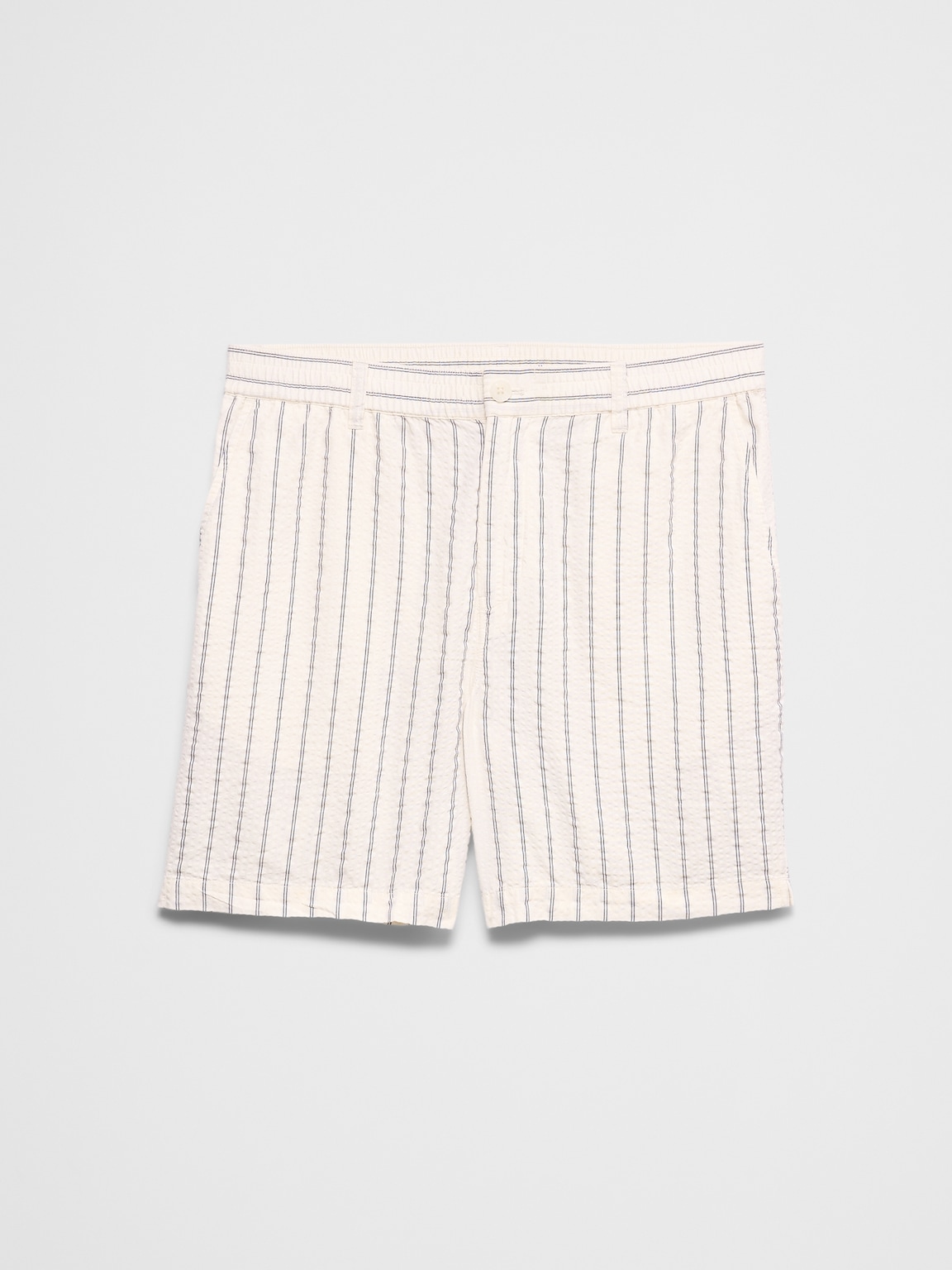 7" Seersucker Elastic-Waist Short