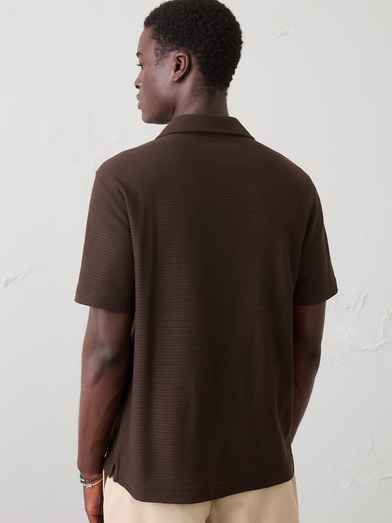 Standard-Fit Textured Polo