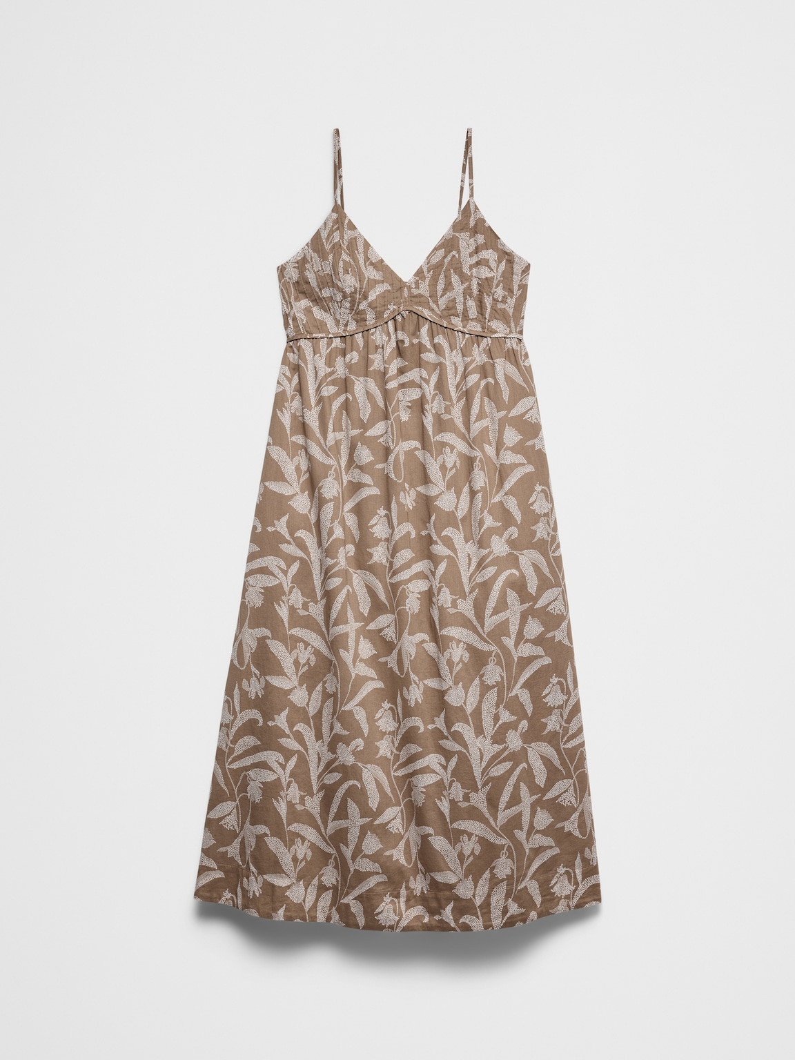 Pleated Voile Long Midi Dress