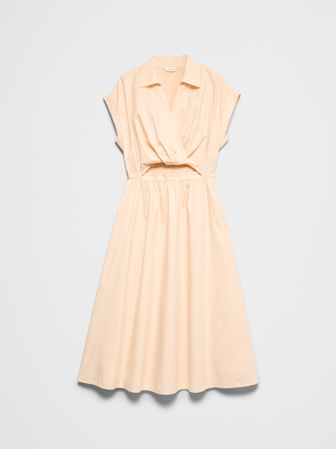 Cutout Poplin Maxi Dress