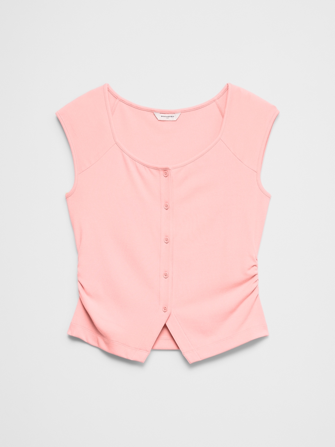 Soft Interlock Buttoned Top