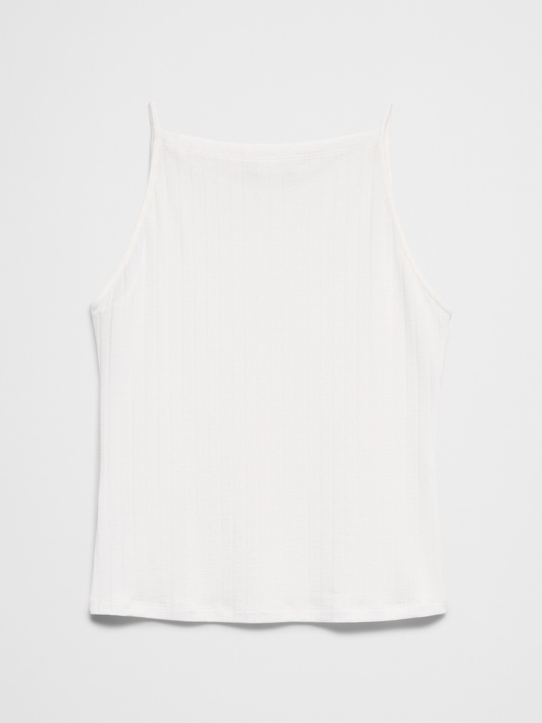 Ribbed High-Neck Top