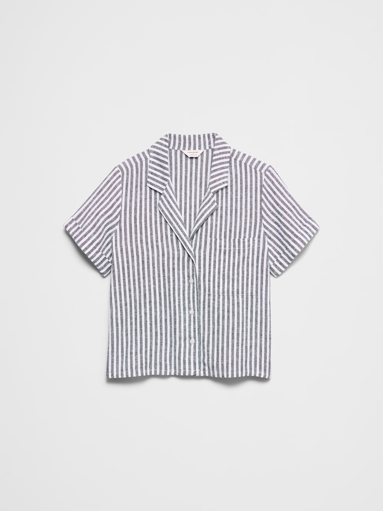 Linen-Blend Shirt