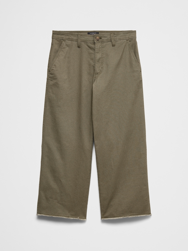 Wide-Leg High-Rise Authentic Cropped Chino