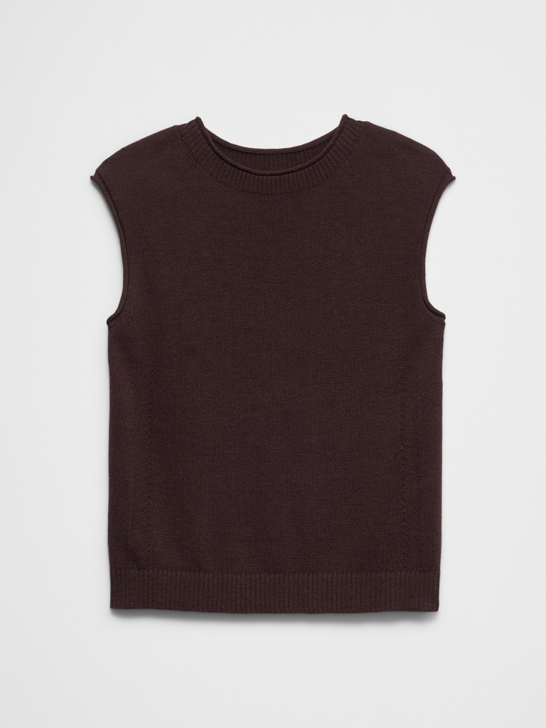 Ramie-Cotton Sweater Tank