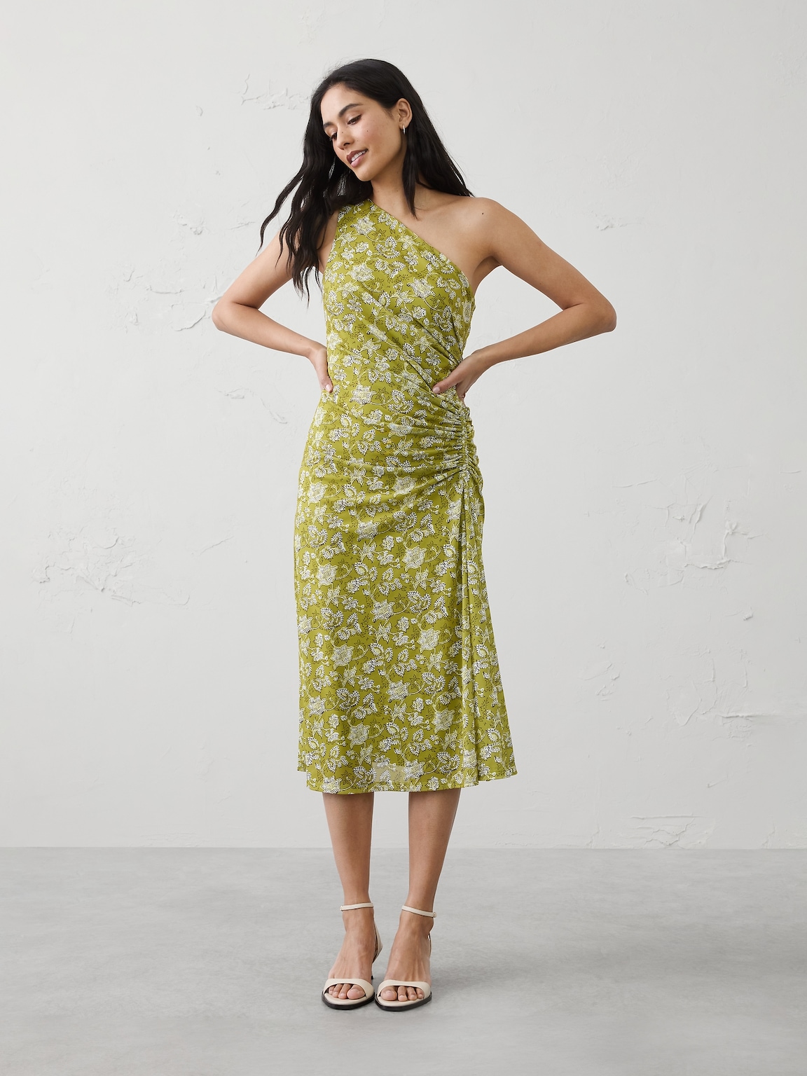 One-Shoulder Midi Dress