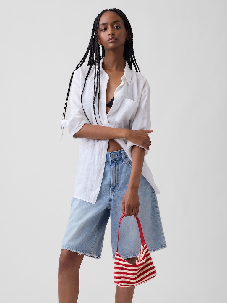 Crochet Stripe Mini Bag