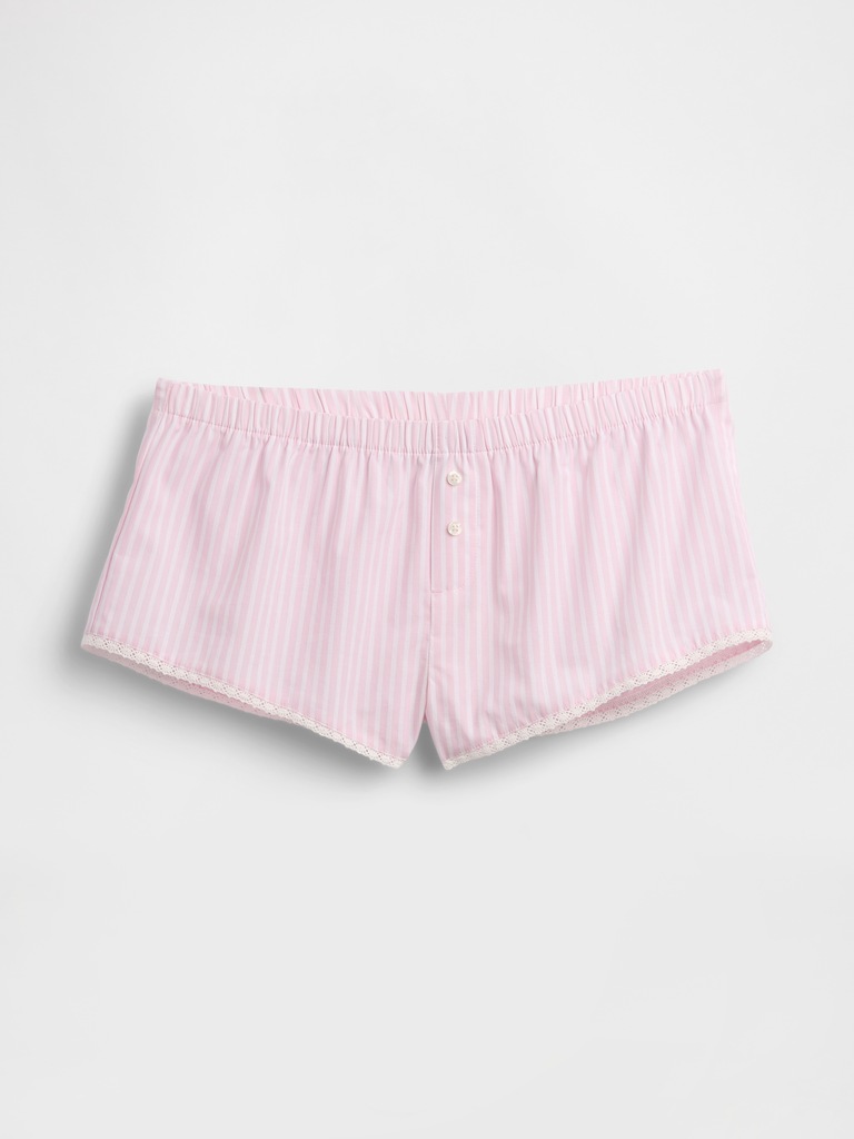 Poplin Stripe Bloomer PJ Shorts