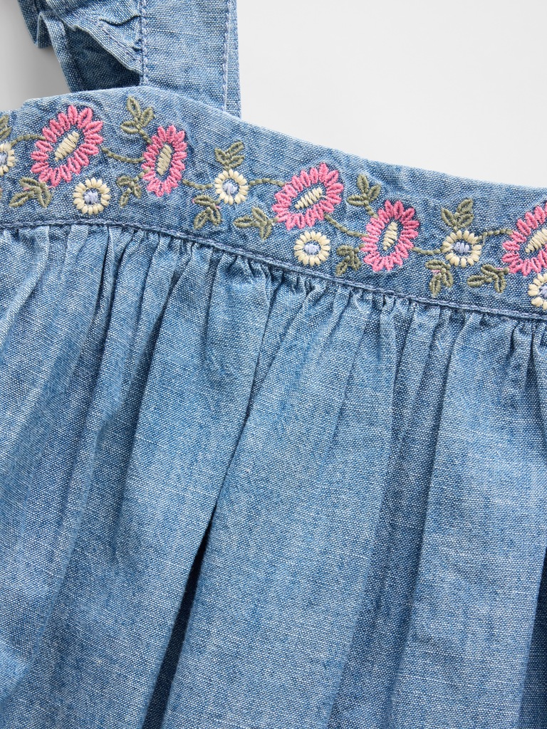 Baby & Toddler Embroidered Denim Dress