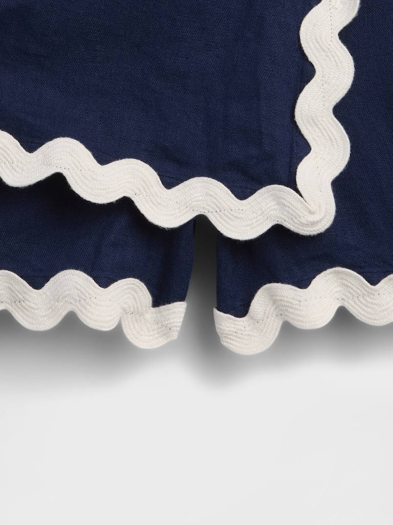 Kids Pull-On Linen-Blend Skort