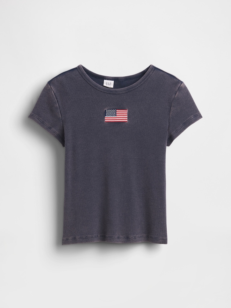 Kids Embroidered Rib T-Shirt