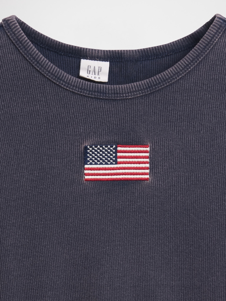 Kids Embroidered Rib T-Shirt
