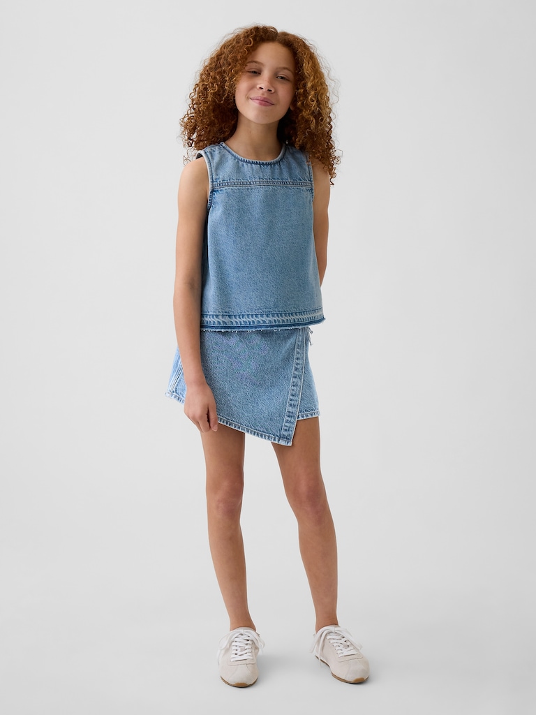 Kids Denim Shell Tank Top