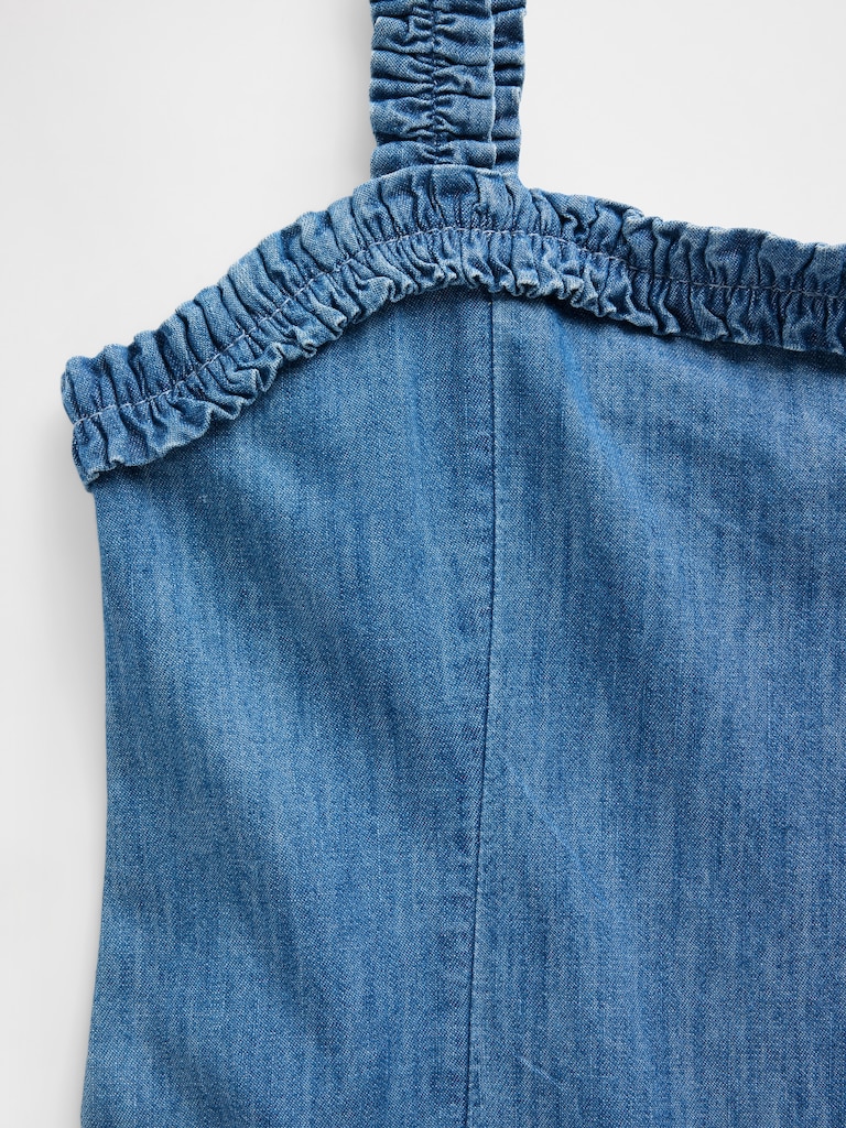 Kids Denim Drop-Waist Dress