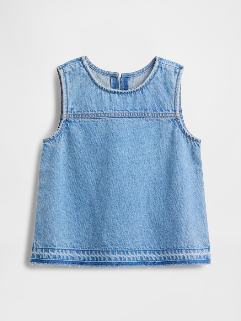 Kids Denim Shell Tank Top
